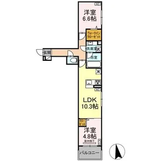 セレスティア谷中【2階】の間取り