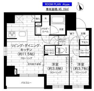 ステージグランデ亀有アジールコート【8階】の間取り