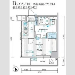 MAXIV ALIVE堀切菖蒲園【4階】の間取り