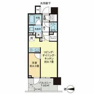 リビオレゾン北綾瀬【10階】の間取り