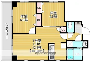 ソリニア日暮里【8階】の間取り