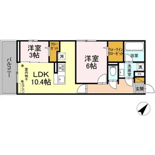 STELLA 東平賀【3階】の間取り