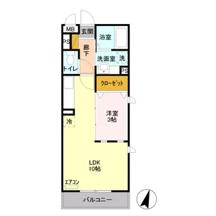 エスポワール八汐【3階】の間取り