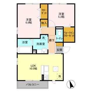 エスペーロ八潮【3階】の間取り
