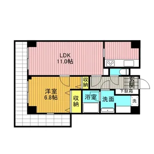 綾東ヴィレッジ弐番館【1階】の間取り