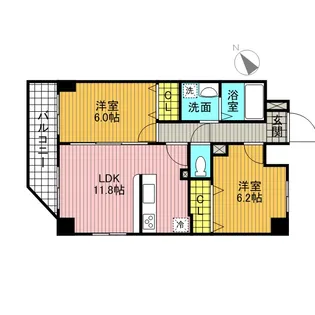 クリスタルコート【4階】の間取り