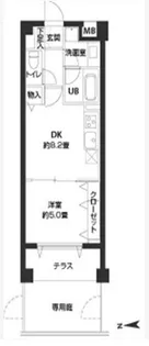 カスタリア自由が丘【0106号室】の間取り