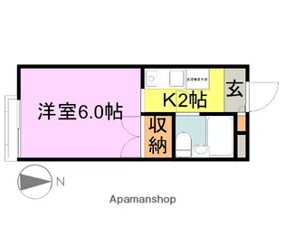 メゾンドセリシア【1階】の間取り