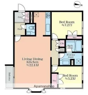 メゾン・ラ・フォンテーヌ【2階】の間取り