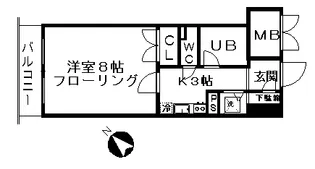 クレール目黒【3階】の間取り