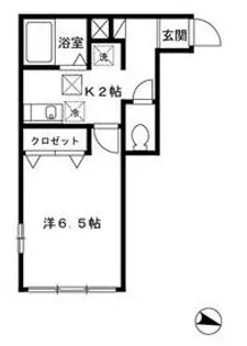 ニューソフィスリー弦巻【1階】の間取り