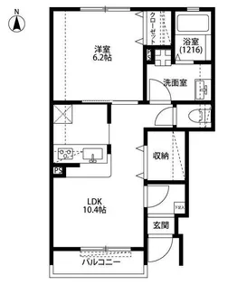 FOREST緑が丘【1階】の間取り