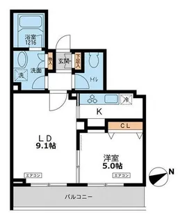 パシフィックコート目黒南【3階】の間取り