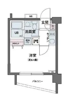 エコロジー都立大学レジデンス【6階】の間取り