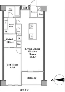 レジディア武蔵小杉【2階】の間取り