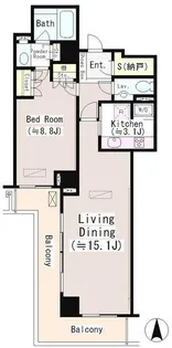 恵比寿ガーデンテラス弐番館【10階】の間取り