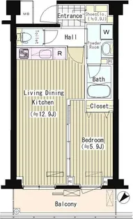 PRIME URBAN 東中野 COURT【1階】の間取り