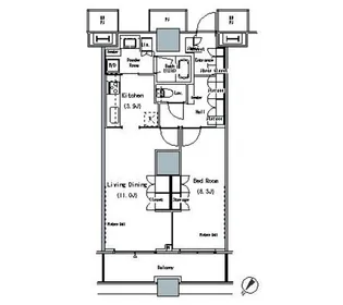 THE TOKYO TOWERS MIDTOWER【4階】の間取り