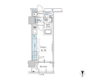 パークアクシス蒲田ステーションゲート【8階】の間取り
