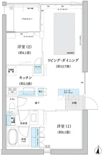ガーデニエール砧 WEST【5階】の間取り
