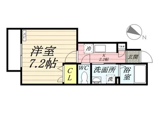 ヒルトップ都立大学【1階】の間取り