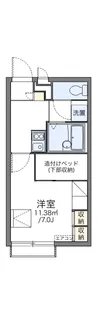 レオパレスウエスト【303号室】の間取り