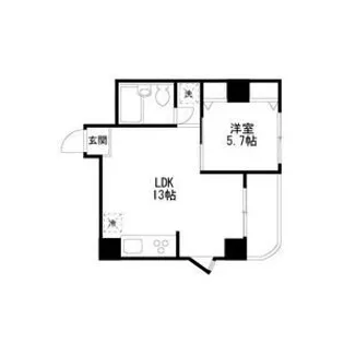 AKKレジデンス新宿【4階】の間取り