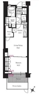 BRILLIA IST 三軒茶屋 ブラッサムテラス【1階】の間取り