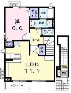 リヴィエール・野毛【2階】の間取り