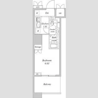 プラウドフラット神楽坂Ⅱ【4階】の間取り