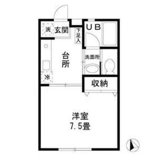 カーサ・フェリーチェ谷中【1階】の間取り