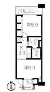 シティコート目黒3号棟【2階】の間取り