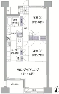 アビティ目黒【5階】の間取り