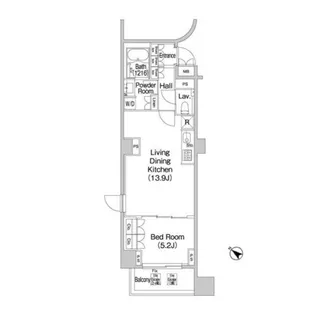 Brillia代官山プレステージ【3階】の間取り