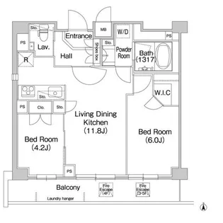 コンフォリア駒場【4階】の間取り
