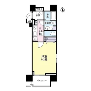 ガーラプレイス新宿御苑【9階】の間取り