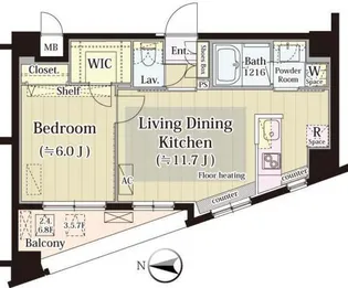 MIA CASA Ⅱ【4階】の間取り