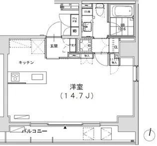 グランディオール広尾テラス【13階】の間取り