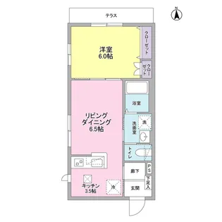 プラトー等々力【1階】の間取り