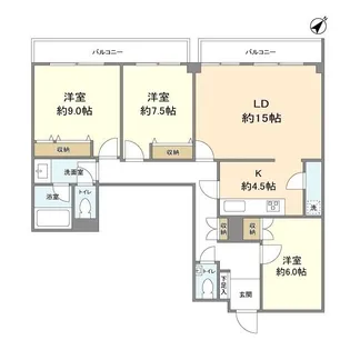 トーカンマンション南青山【1階】の間取り
