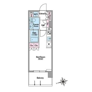 コンフォリア東新宿ステーションフロント【9階】の間取り