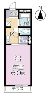 シャルム祖師谷【1階】の間取り