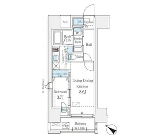 プライムレジデンス渋谷【12階】の間取り