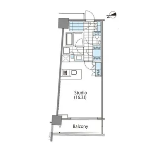 コンフォリア新宿イーストサイドタワー【2階】の間取り