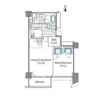 コンフォリア新宿イーストサイドタワー【28階】の間取り