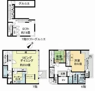 ARTEMIS MINAMI AZABU【7階】の間取り