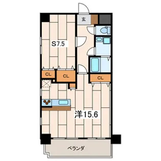 スクエアレジデンス【6階】の間取り