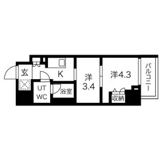 スパシエ蒲田グランドタワー【7階】の間取り