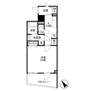 サンタグリュス武蔵小山【8階】の間取り