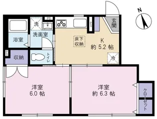 フォレスト山王【1階】の間取り